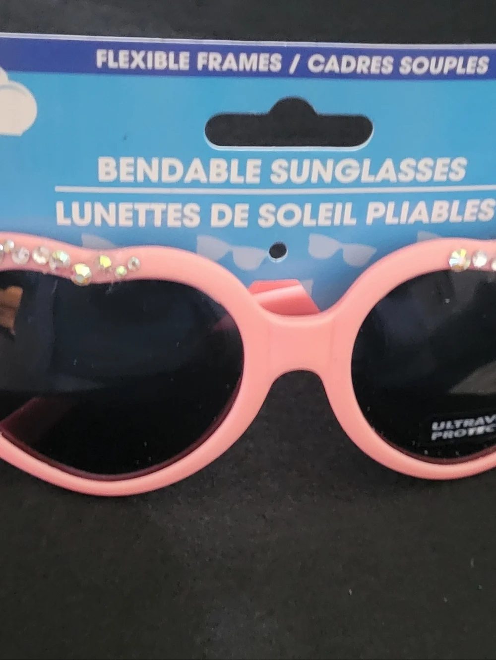Hand Crafted! Kds Heart Sunglasses with Rhinestones